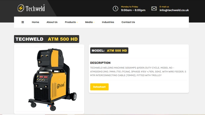 Global Welding Machines eCommerce Website by Brainmagic