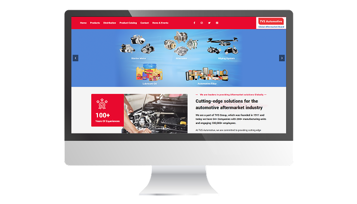 TVS Automotive Systems product catalogue web application