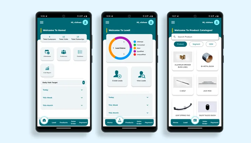 SalesCrest field sales app screenshot