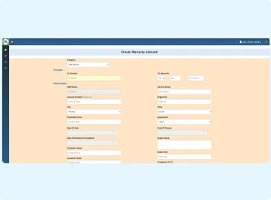 Warranty management platform result screen 2